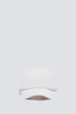 Beige corduroy baseball cap