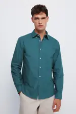 Garment dyed oxford shirt