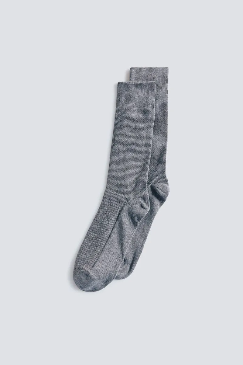 Textured cotton sock
