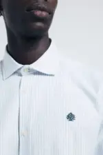 Lightweight striped oxford shirt