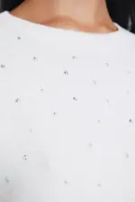 Gradient crystal studded sweater