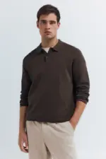 Polo neck sweater with buttons