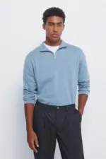 Basic zipper sweater