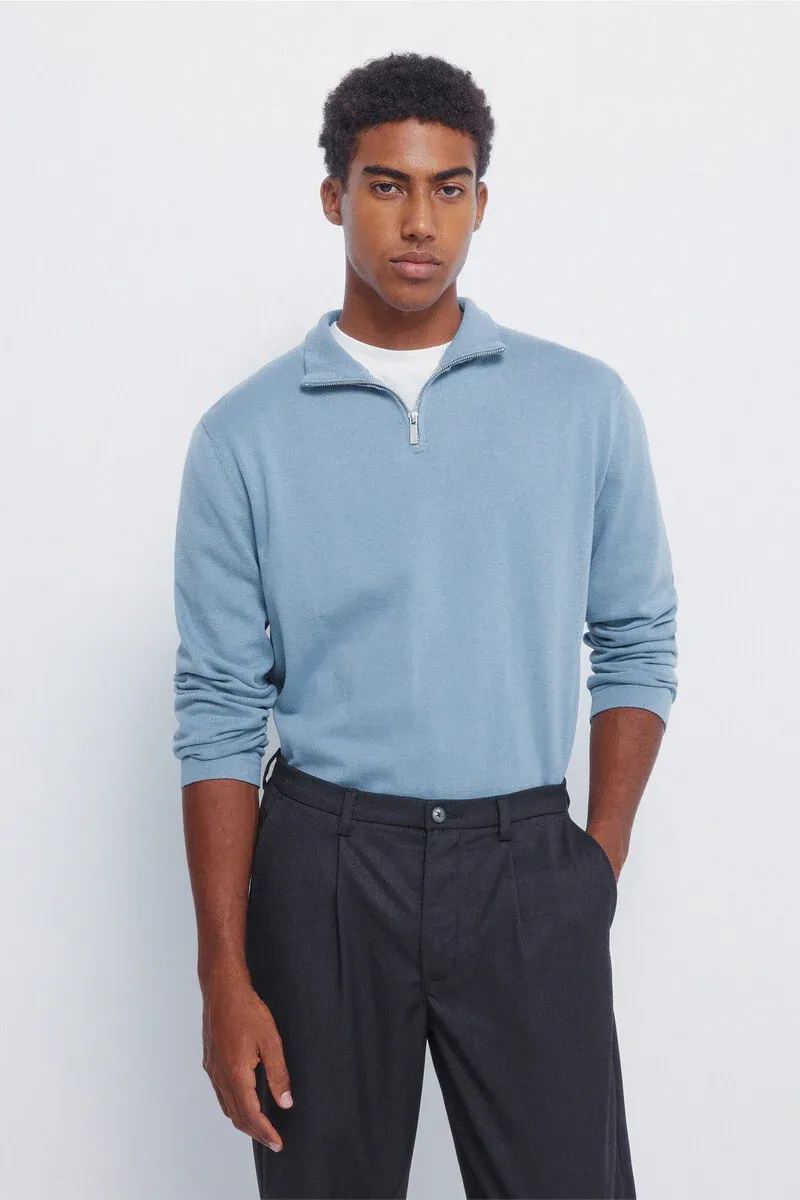 Basic zipper sweater