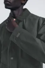 Short corduroy collar parka