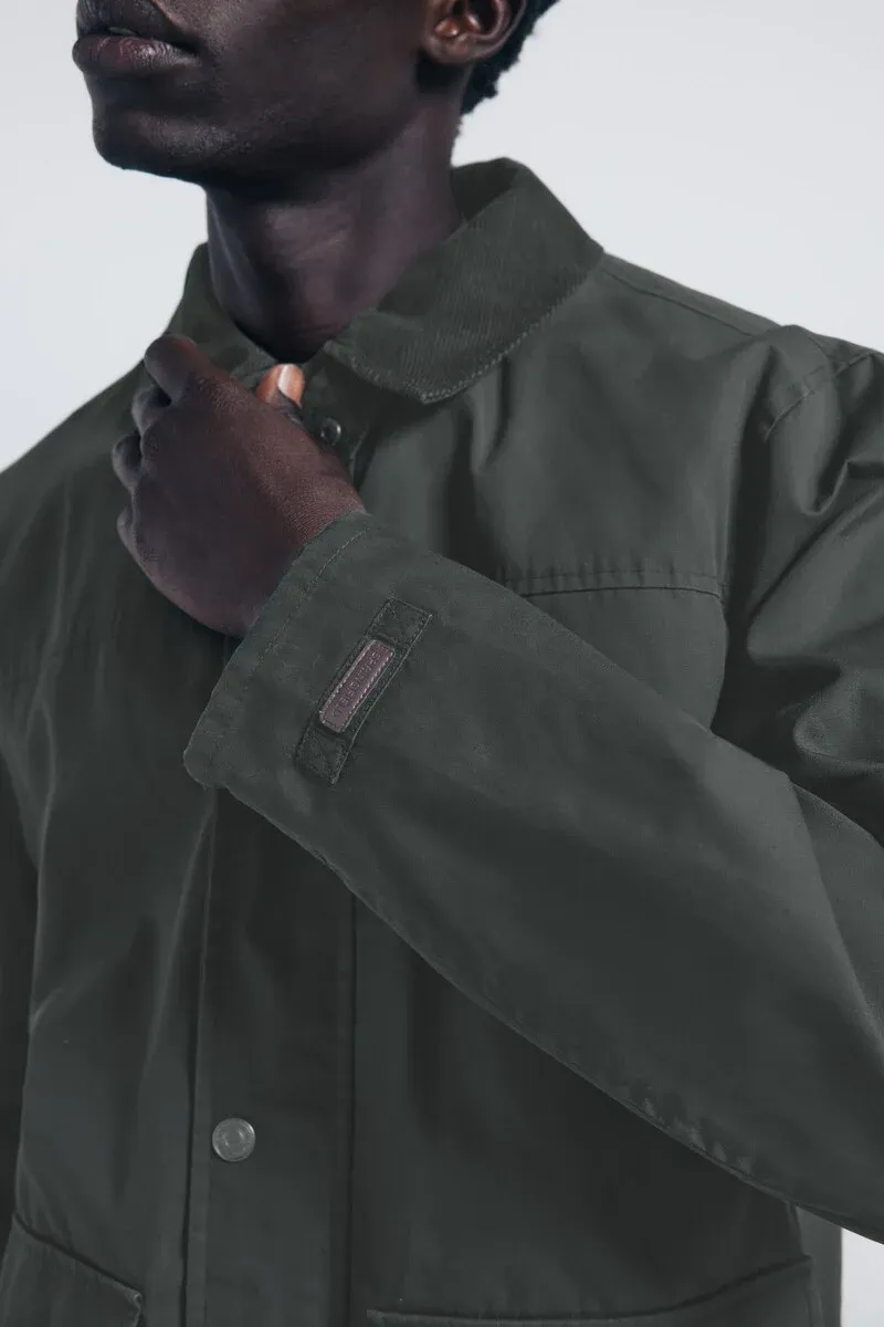 Short corduroy collar parka