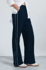 Jogger pants with side stripes