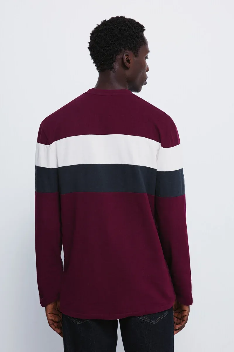 Long sleeve piqué cut t-shirt