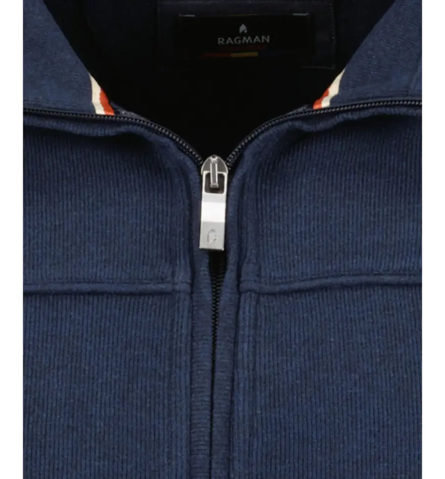 Ragman Sweat Jacket Stand Up Zip Collar Cardigan