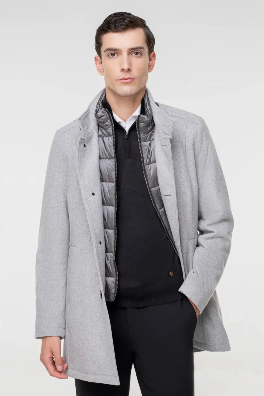 Havana Oatmeal Hybrid Wool Coat - Milestone