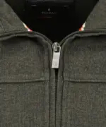 Ragman Sweat Jacket Stand Up Zip Collar Cardigan