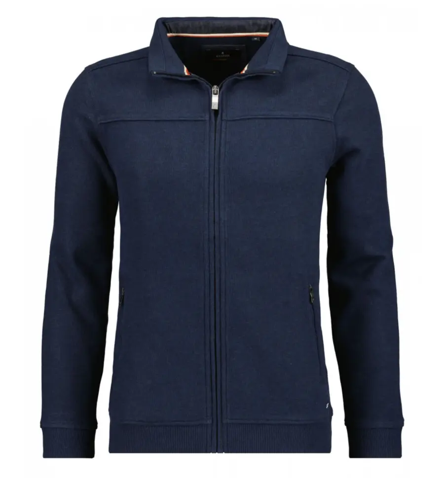 Ragman Sweat Jacket Stand Up Zip Collar Cardigan