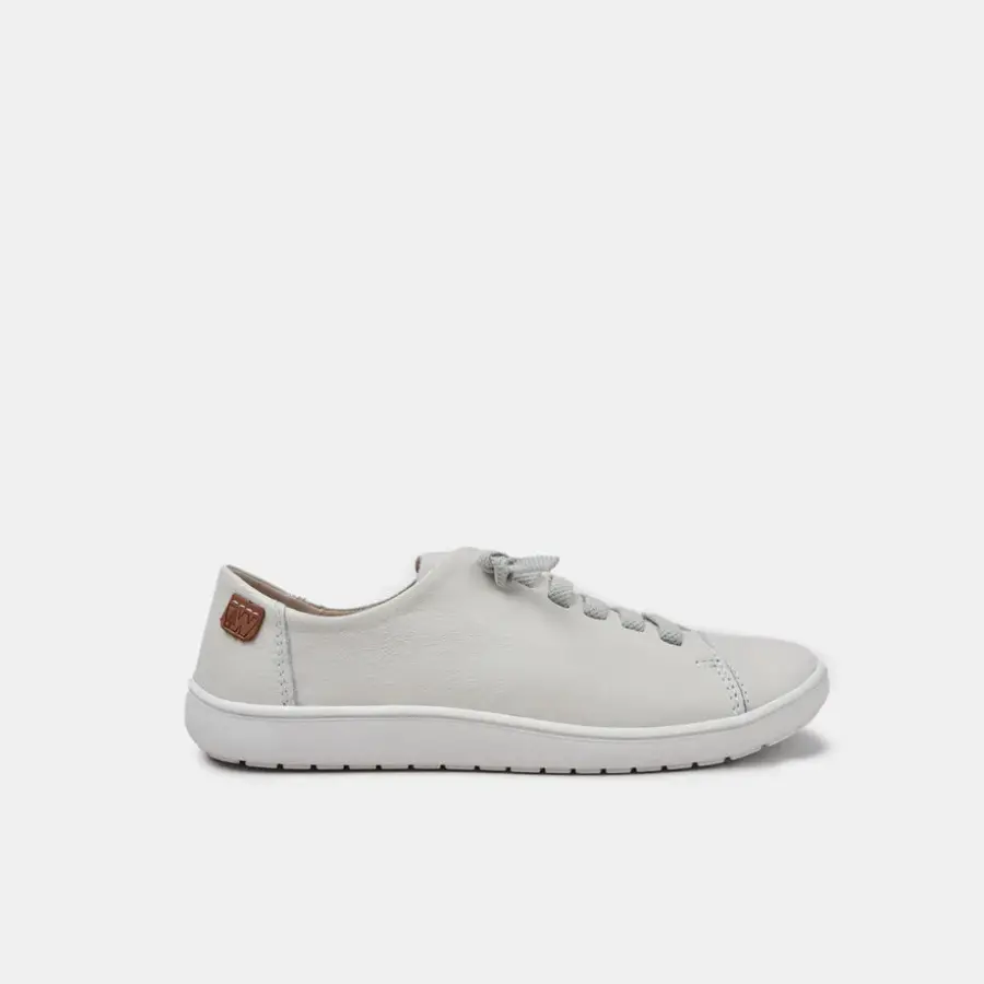 Women's leather white barefoot sneakers Bata