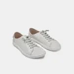 Women's leather white barefoot sneakers Bata