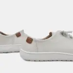 Women's leather white barefoot sneakers Bata