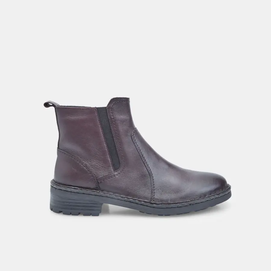 Ankle boot with leather zip for women Bata