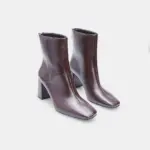 Women's ankle boot with heel and zip Bata