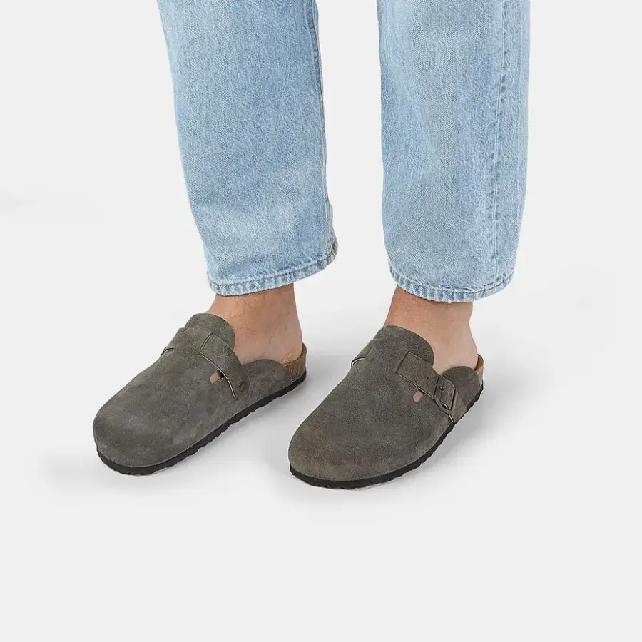 Men's suede footbed slippers Bata