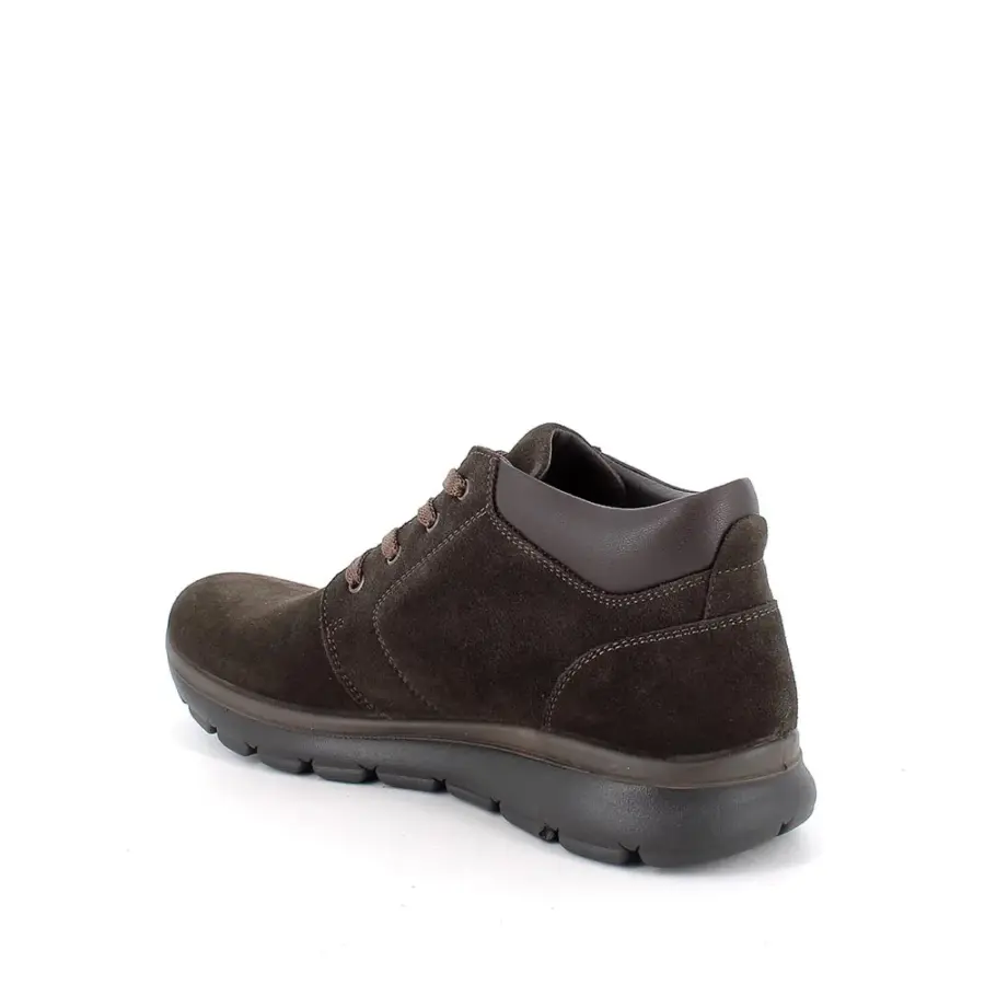Midcut shoes for men brown with laces