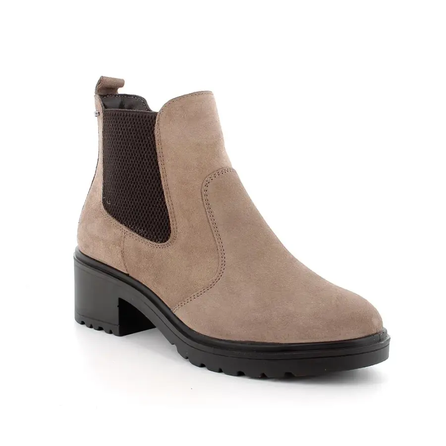 Half boots with heel for women