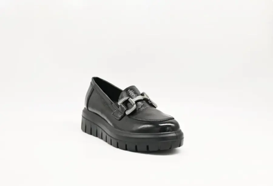 patent leather moccasin