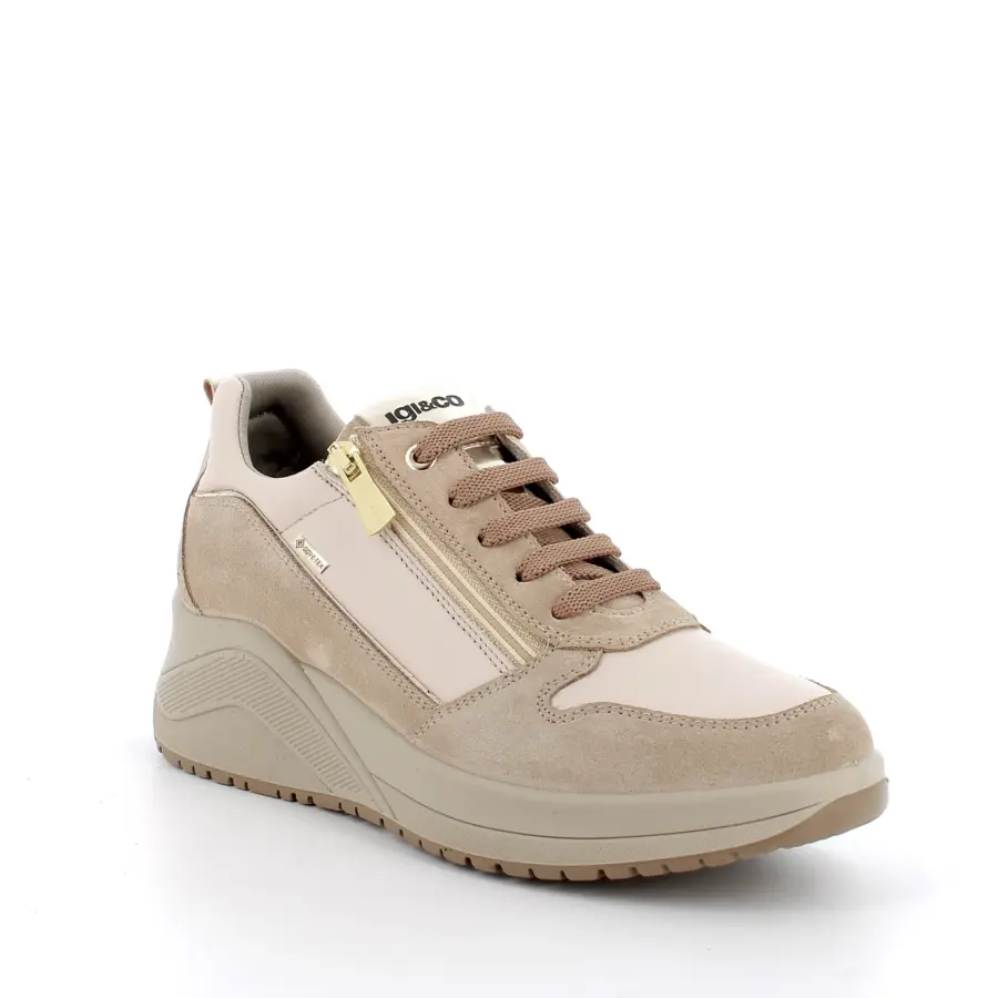 IGI & CO Leather Wedge Trainers