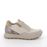 Sneakers for women beige with zip