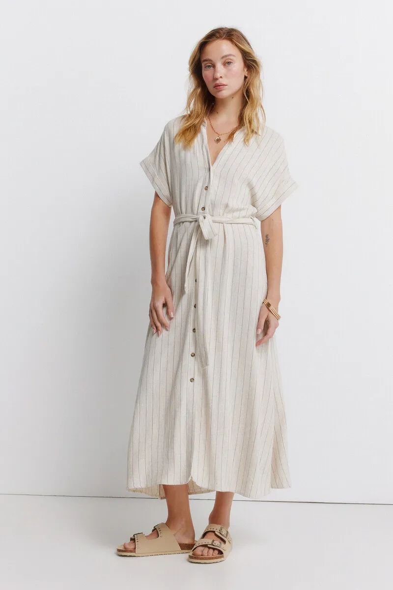 Striped shirt dress