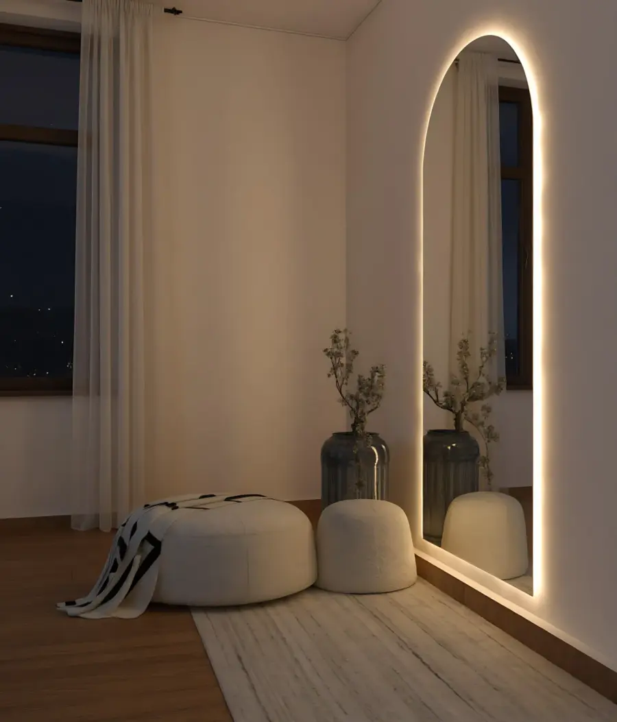 مراية قوس مع اضاءه