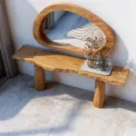 كونسول خشب بلوط طبيعي