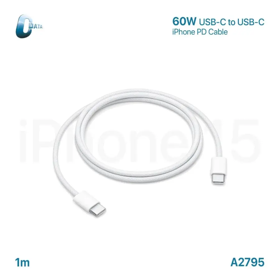 كيبل آيفون Type-C الى PD Type-C  أصلي 60W