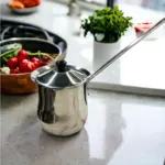 بكرج قهوة ستانلس مع غطاء