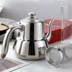 ابريق شاي ستانلس ثقيل يد جنب