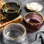 متكات زجاج مدور مذهب 5-2274