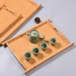 طقم صواني خشب بامبو /3 قطع كبير 8-802