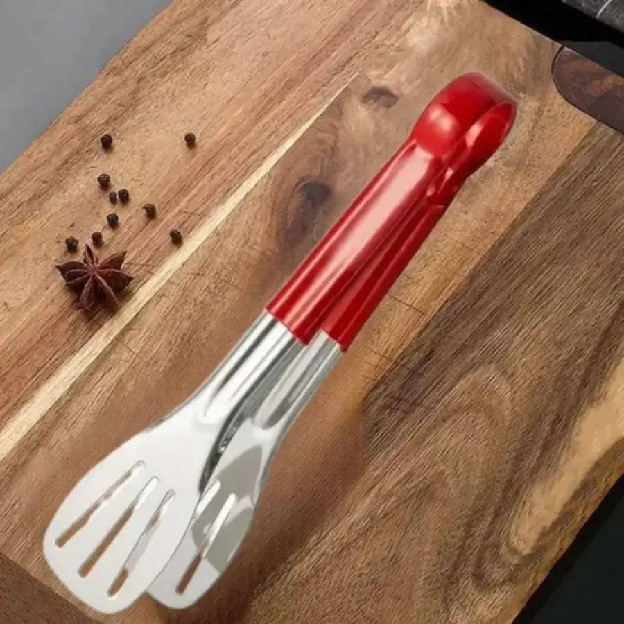 ملقط شواء مبسط مقبض سيلكون