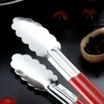 ملقط شواء مبسط مقبض سيلكون