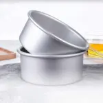قالب كيك المنيوم حفة عريضة قاعدة متحركة