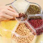 موزع بقوليات 6 خانات + قاعدة متحركة