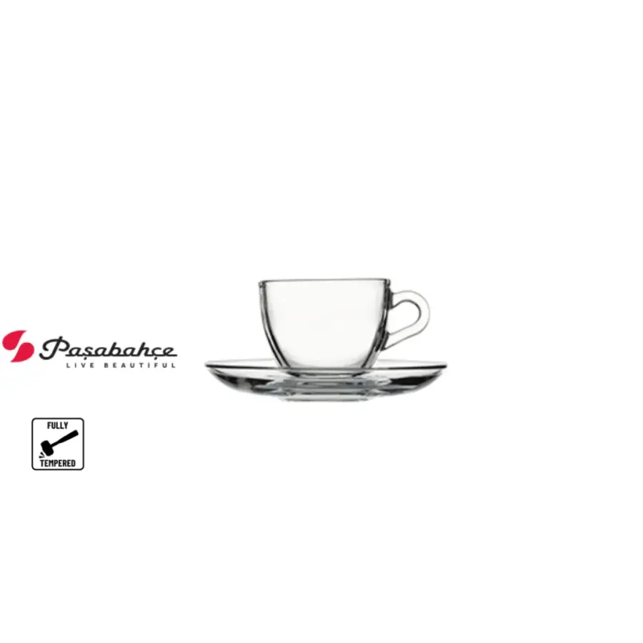 طقم قهوة بيسك 85cc شفاف 97984