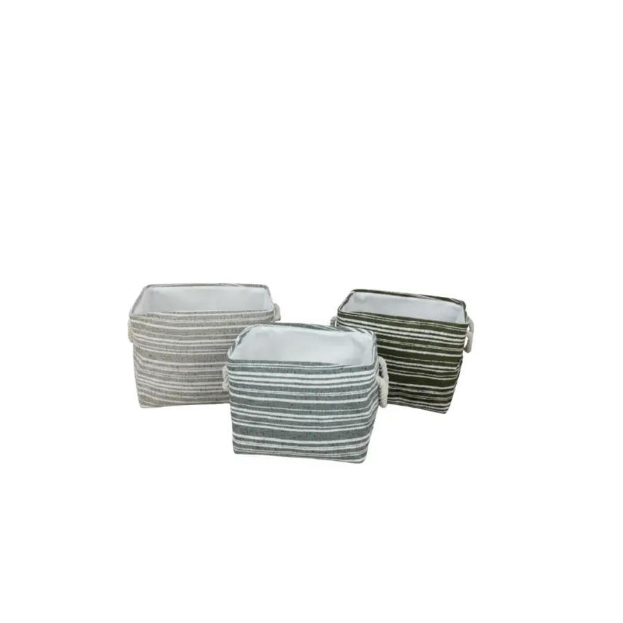 سلة قماش مستطيل مخطط ملون 30*40 28 سم 3-1242