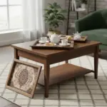 طقم صواني خشب 3 قطع مزخرف