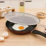 غطاء مقلى شبك ستانلس + يد