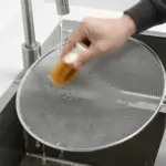غطاء مقلى شبك ستانلس + يد