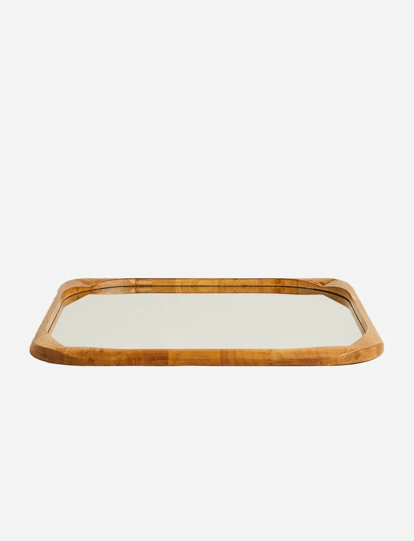 مرآة خشبية مربعة | Square Wood Mirror