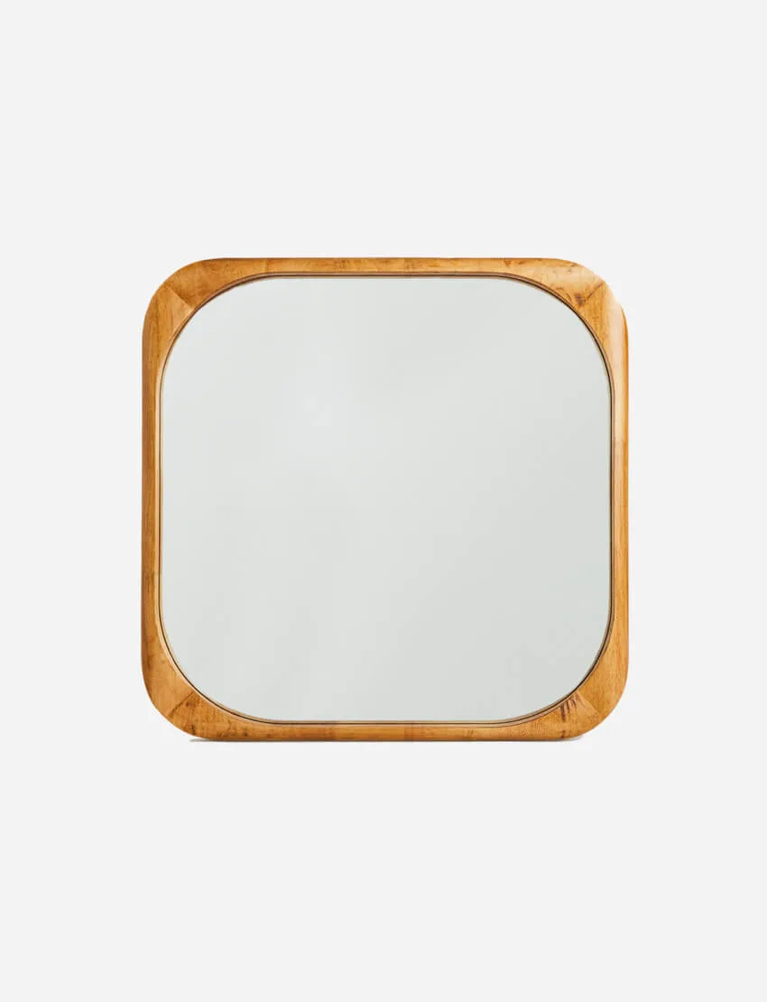 مرآة خشبية مربعة | Square Wood Mirror