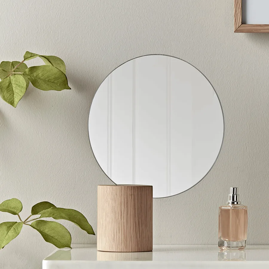 مرآة طاولة مستديرة بدون إطار | Unframed Round Table Mirror