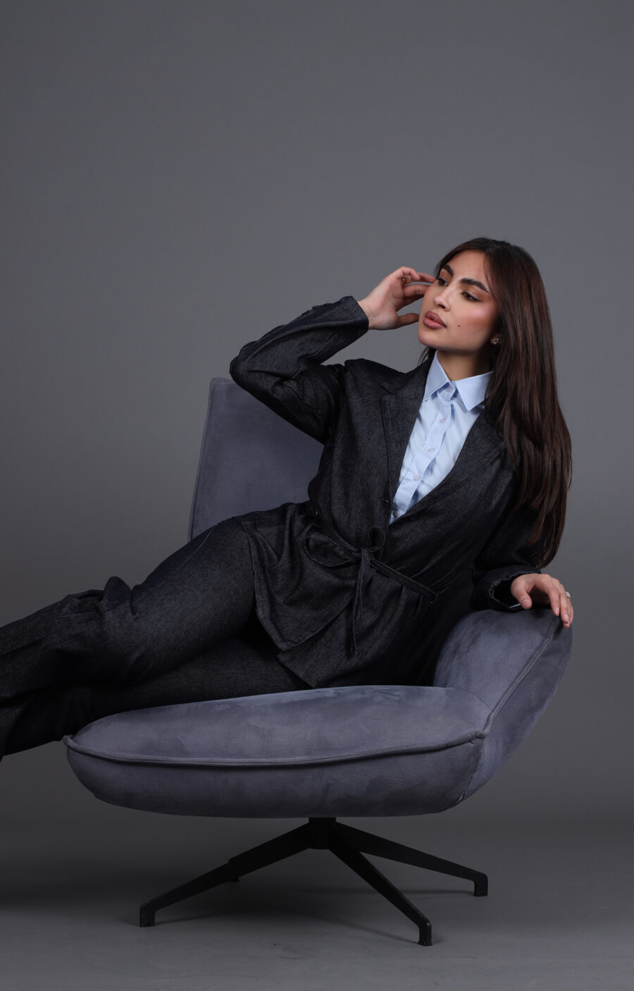 طقم رسمي جينز ( جاكيت + بنطلون )