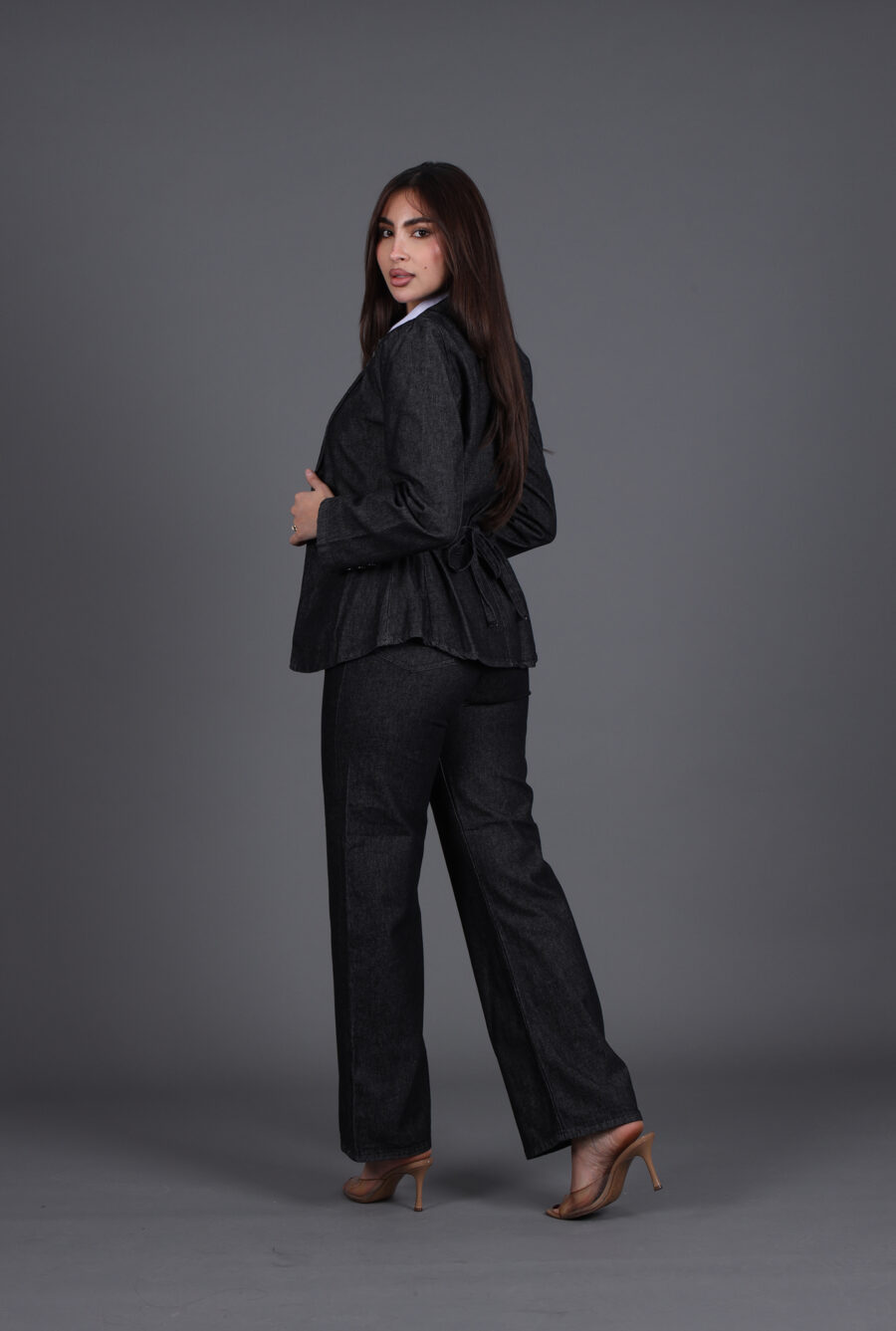 طقم رسمي جينز ( جاكيت + بنطلون )