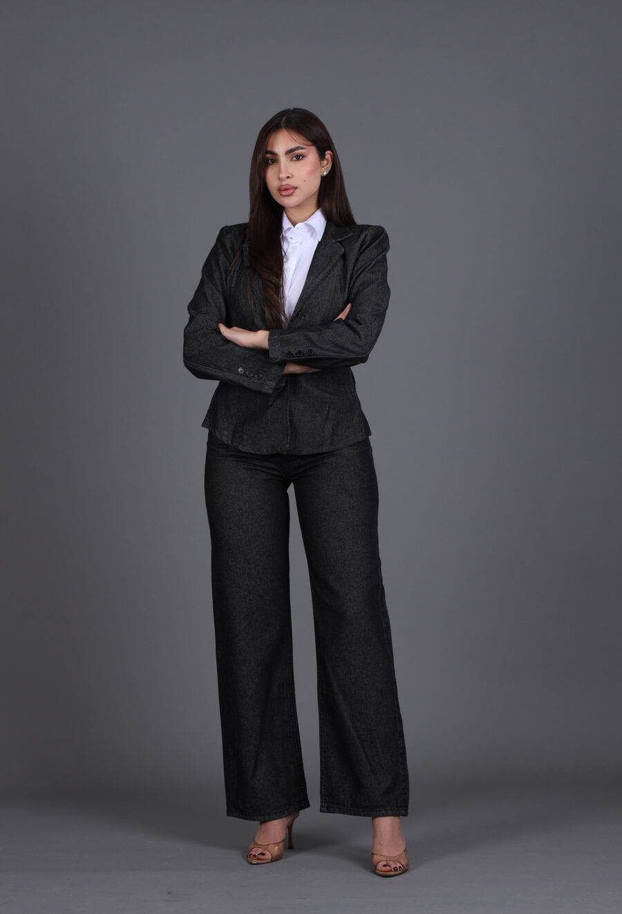 طقم رسمي جينز ( جاكيت + بنطلون )